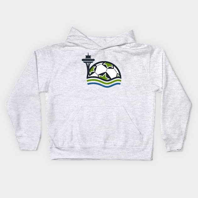 New School Sounders Kids Hoodie by Snomad_Designs